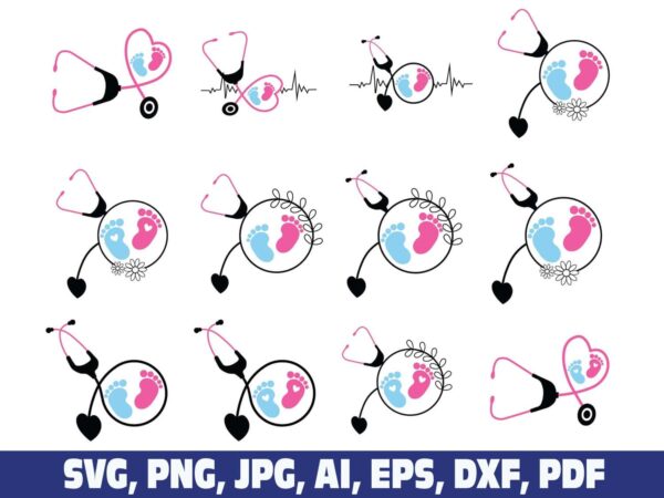 nurse-baby-feet-stethoscope