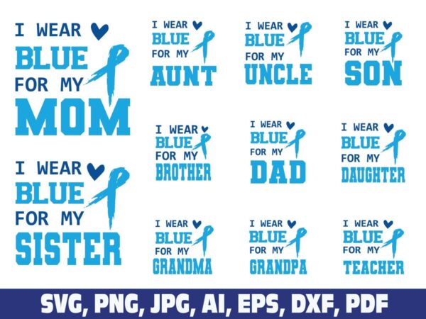 i-wear-blue-for-my-family-svg-diabetes