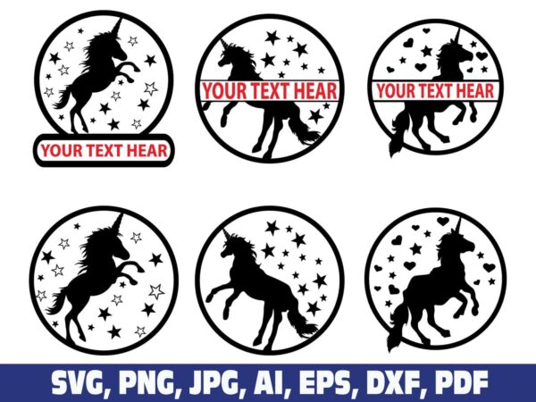 unicorn-name-sign-dxf-svg