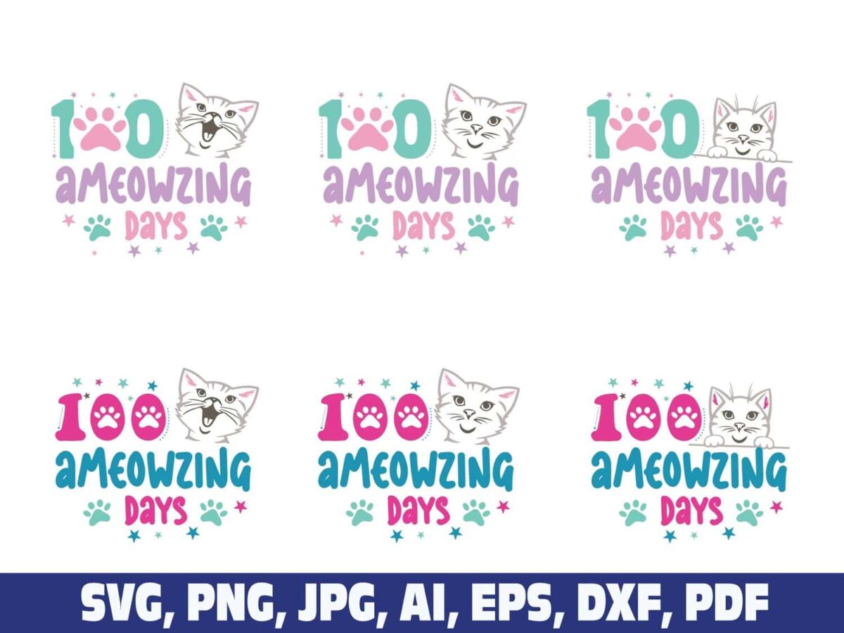 100-ameowzing-days-svg