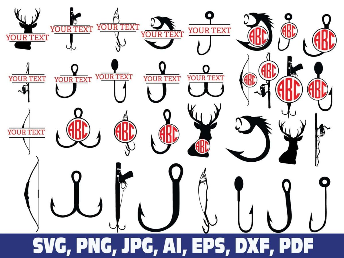 fishing-hunting-monogram-name-frame