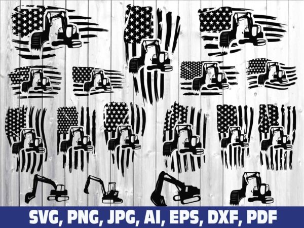 excavator-flag-bundle