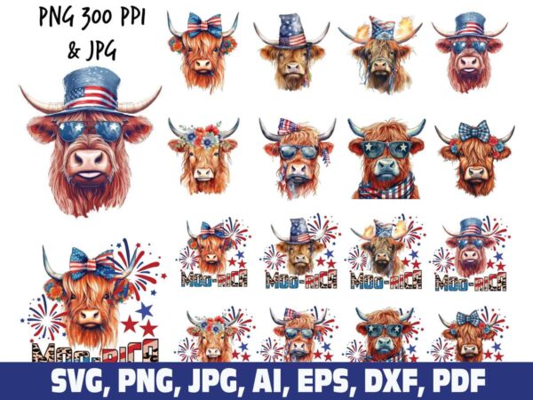 highland-cow-4th-of-july-png