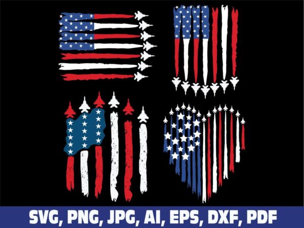retro-fighter-jet-airplane-american-flag