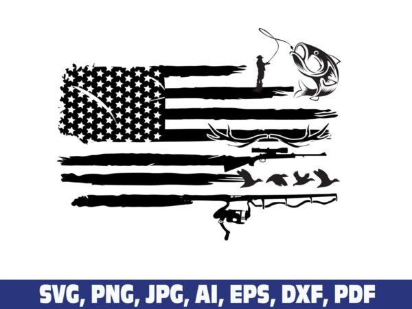 fishing-and-hunting-american-flag-svg