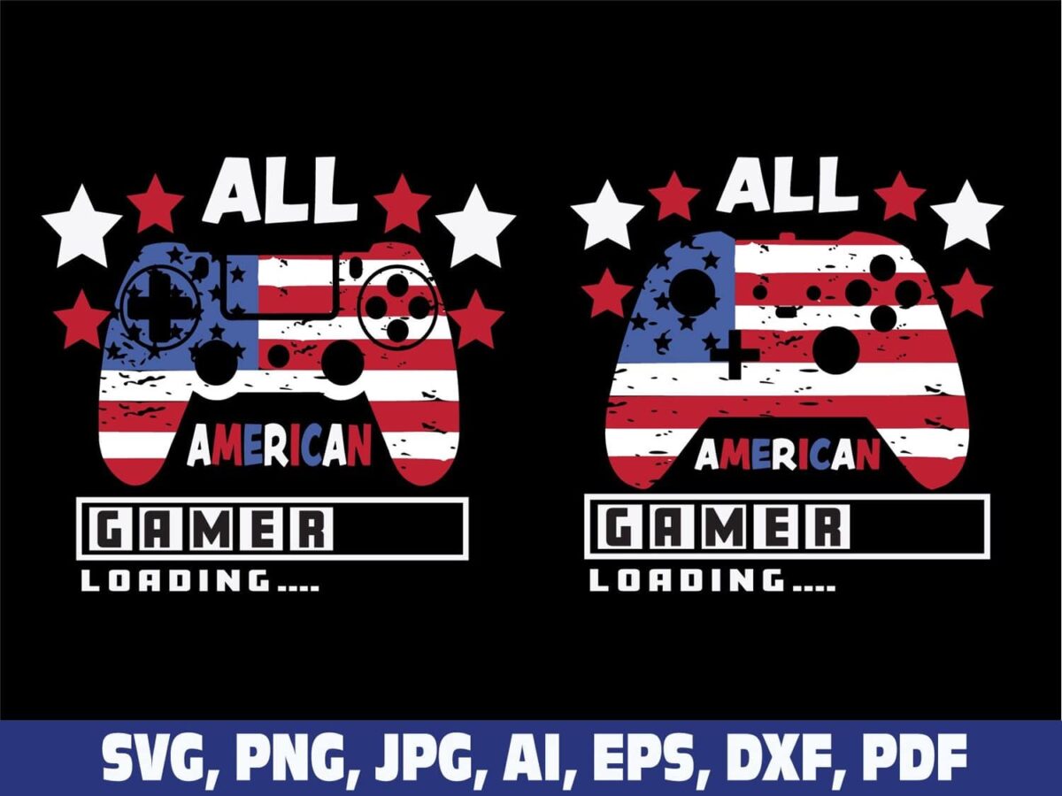 all-american-gamer-svg-png-4th-of-july