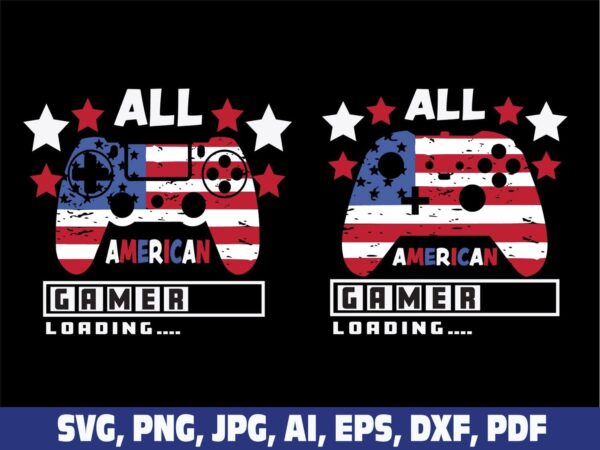 all-american-gamer-svg-png-4th-of-july