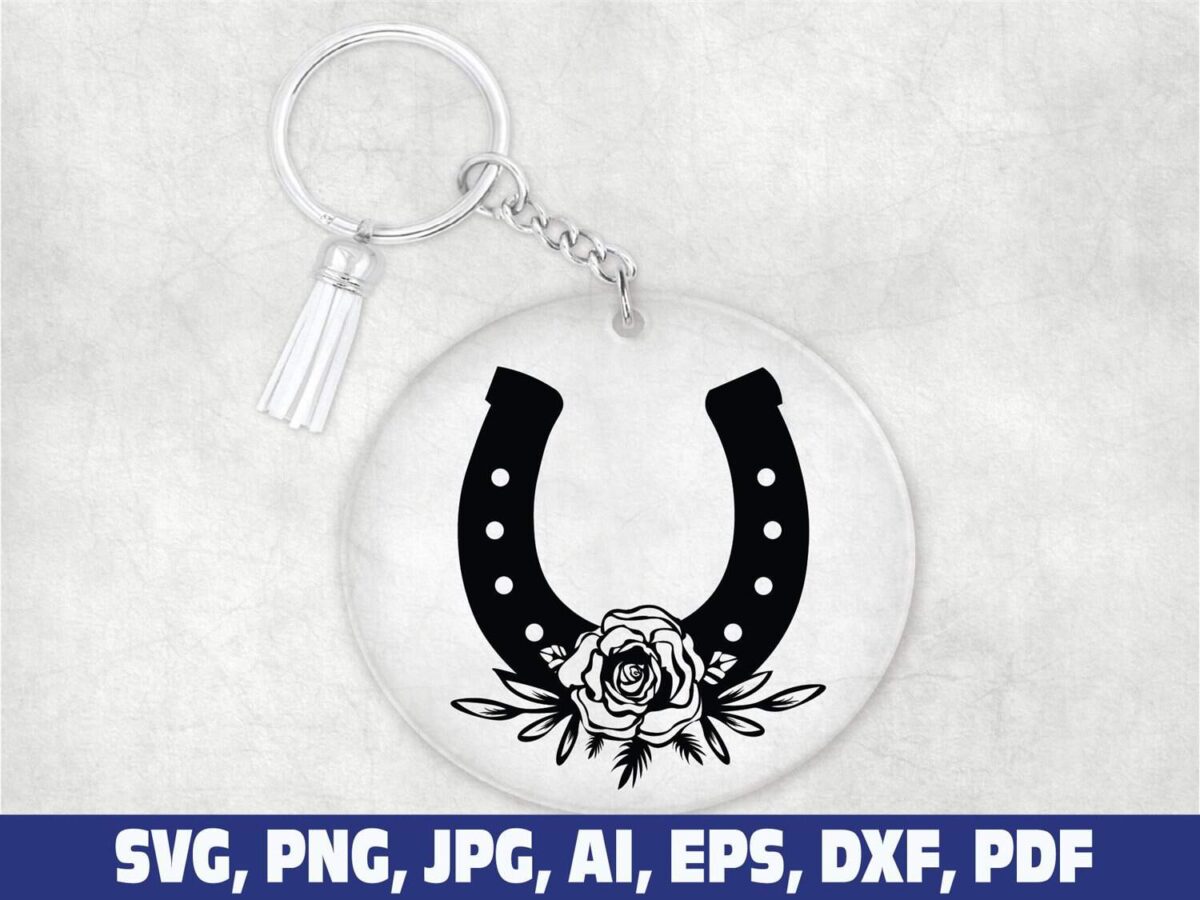 horse-shoe-flower-keychain