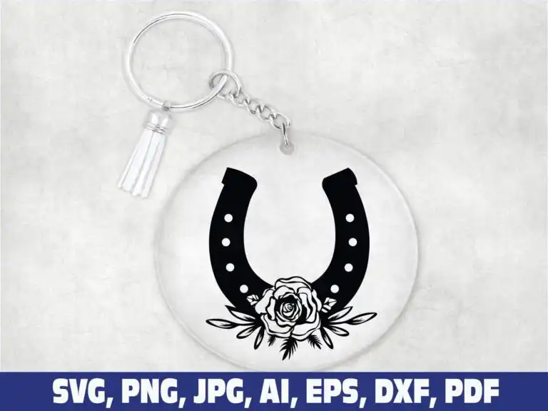 horse-shoe-flower-keychain