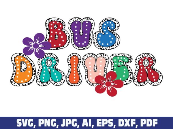 bus-driver-bright-doodle-dalmatian-dots