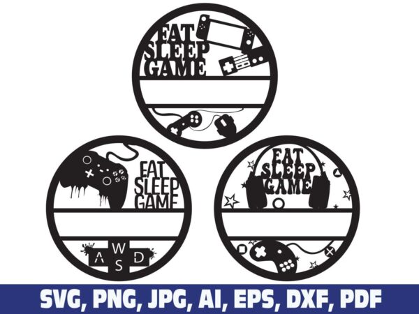 gamer-name-frame-monogram-dxf-svg