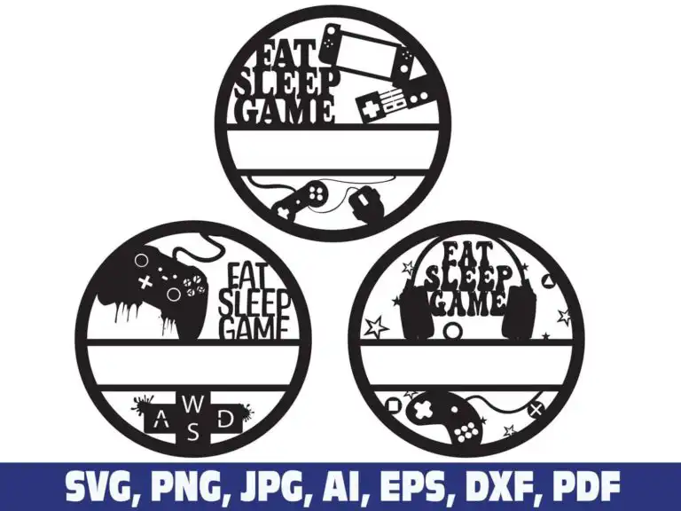 gamer-name-frame-monogram-dxf-svg