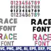 Race Track Road Checkered Alphabet Font race-track-road-checkered-alphabet-font
