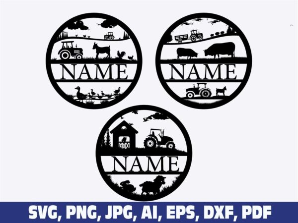 farm-tractor-name-sign-monogram-frame
