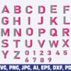 checkered-alphabet-and-numbers-png-svg