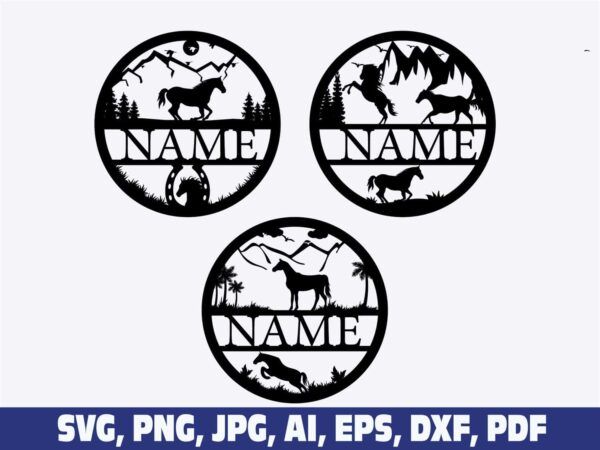 horse-name-signs-dxf-files-svg-files