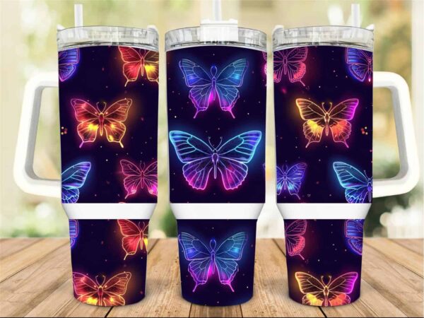 neon-butterfly-stanley-40oz-tumbler-wrap