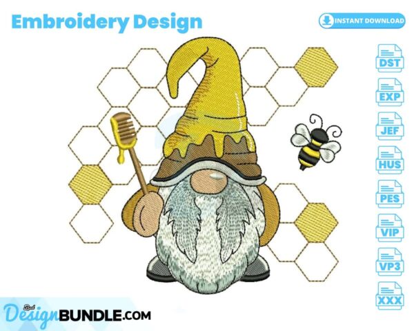 honey-gnome-embroidery-design