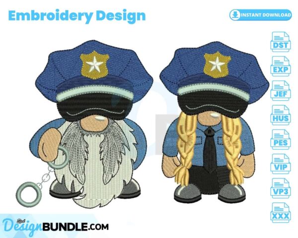 police-gnomes-embroidery-design