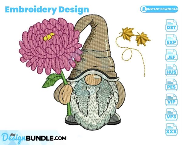 november-chrysanthemum-gnome-embroidery-design