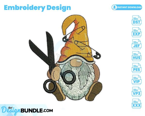 gnome-scissors-embroidery-design