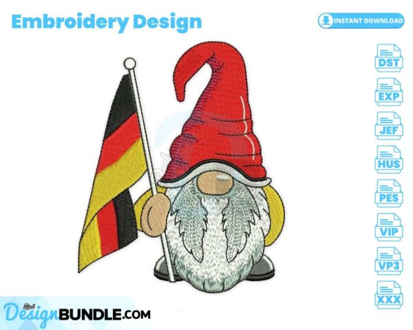 germany-gnome-embroidery-design