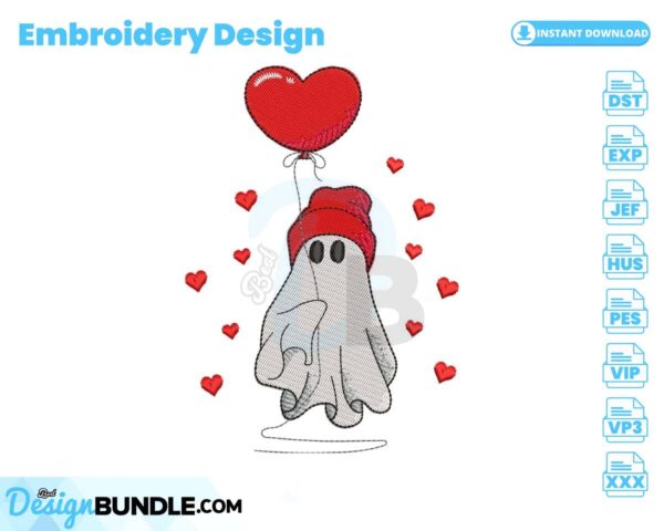 love-cute-valentine-ghost-embroidery-design