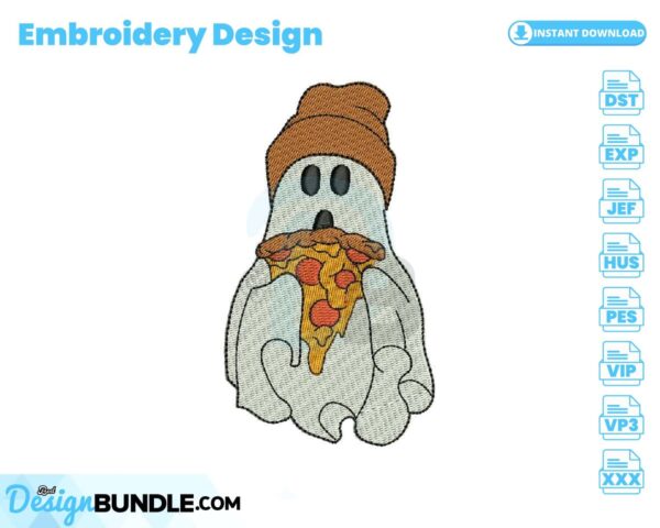 ghost-with-pizza-slice-embroidery-design