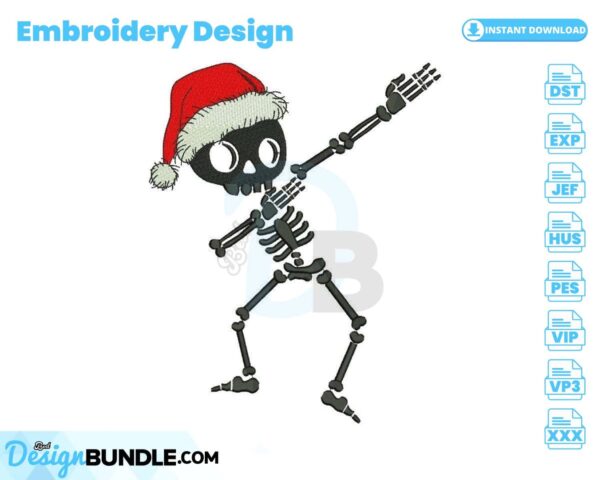 christmas-santa-cap-skeleton-embroidery-design
