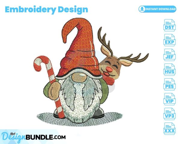 gnome-with-deer-embroidery-design