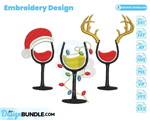 wine-christmas-embroidery-design