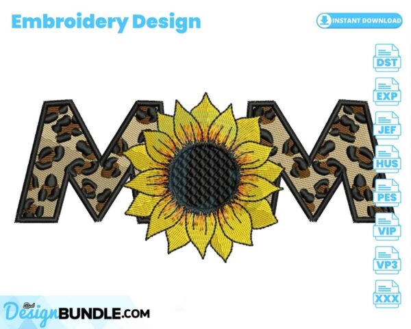 mom-sunflower-embroidery-design