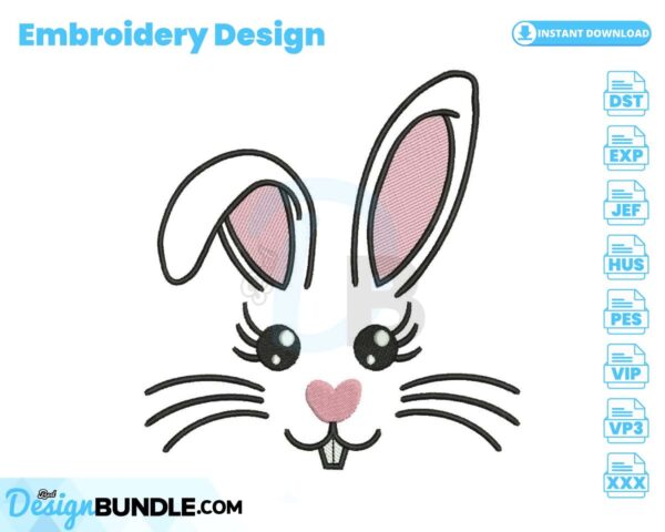 bunny-face-embroidery-design