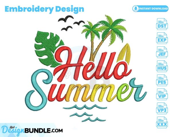 hello-summer-embroidery-design