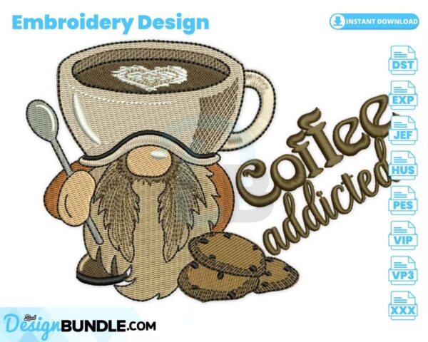 coffee-addicted-gnome-embroidery-design