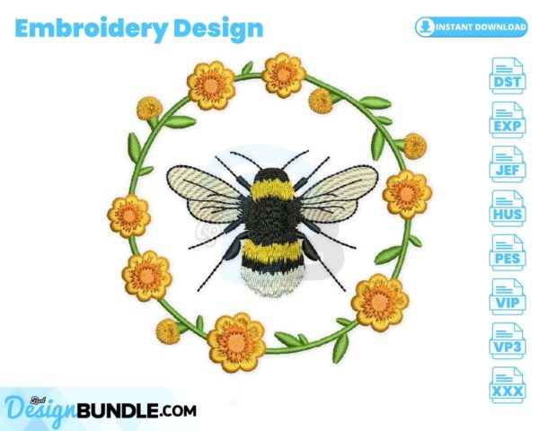 bee-summer-embroidery-design