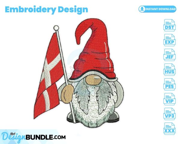 danish-flag-gnome-embroidery-design