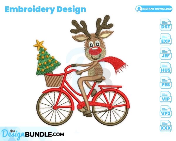 christmas-deer-on-bike-embroidery-design