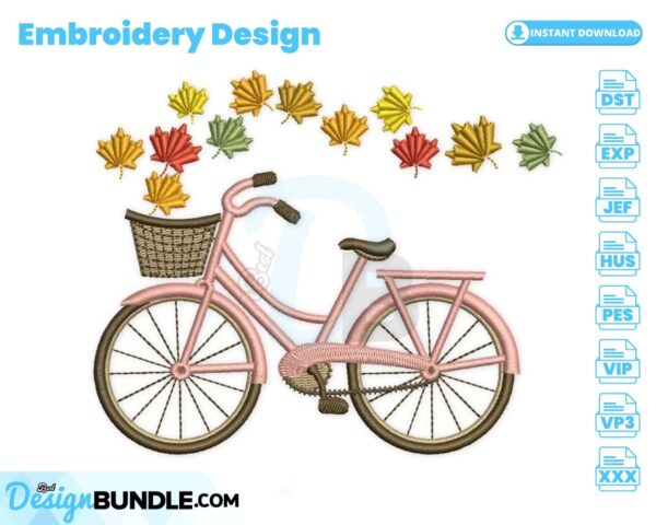 maple-leaves-bike-embroidery-design