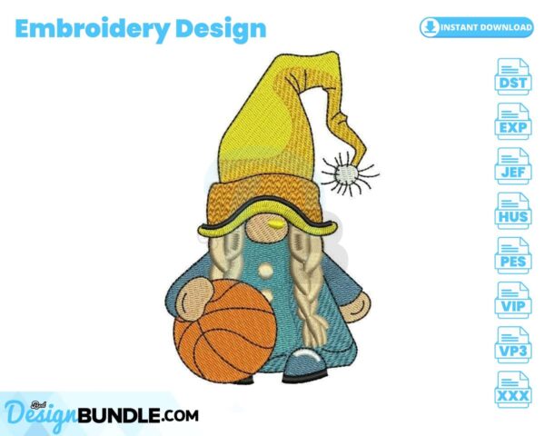 basketball-girl-gnome-embroidery-design