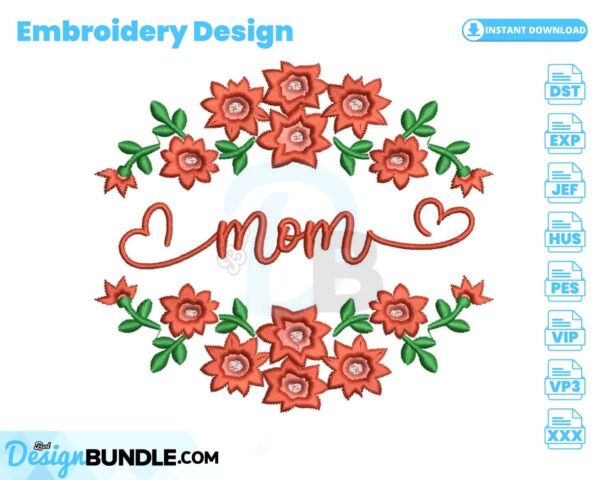 mom-flower-embroidery-design