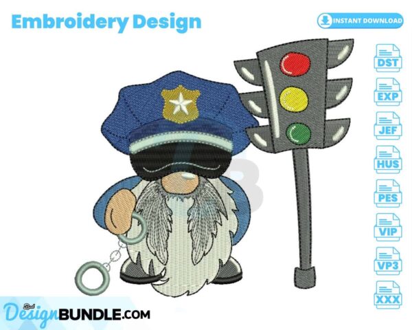 policeman-gnome-embroidery-design