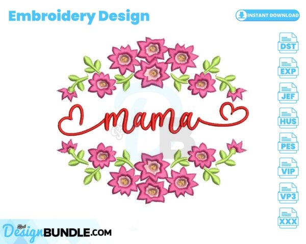 mama-flower-embroidery-design