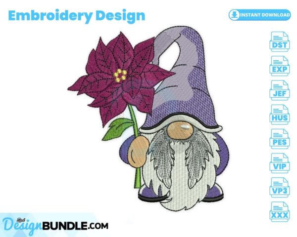 poinsettia-gnome-embroidery-design