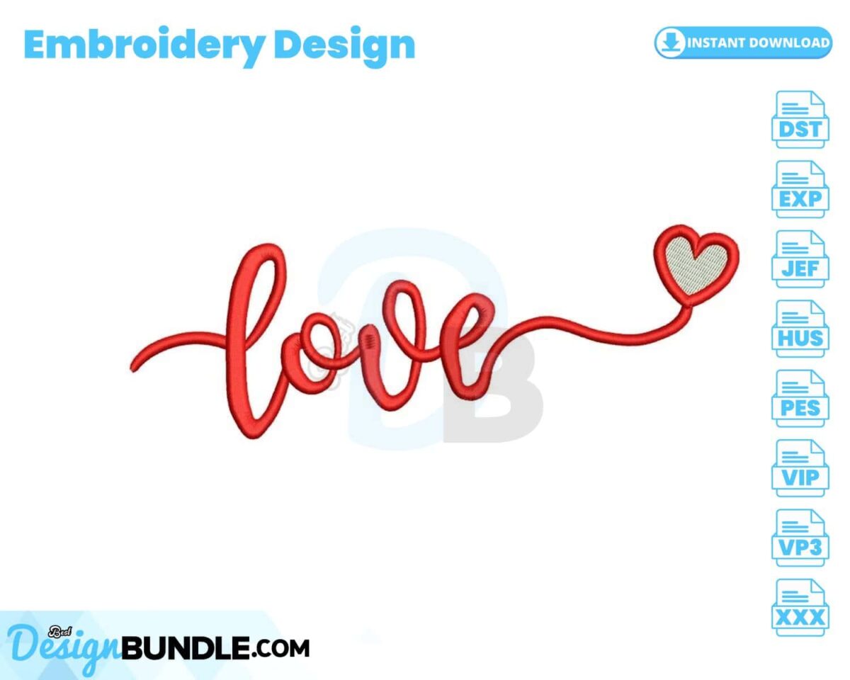 love-embroidery-design
