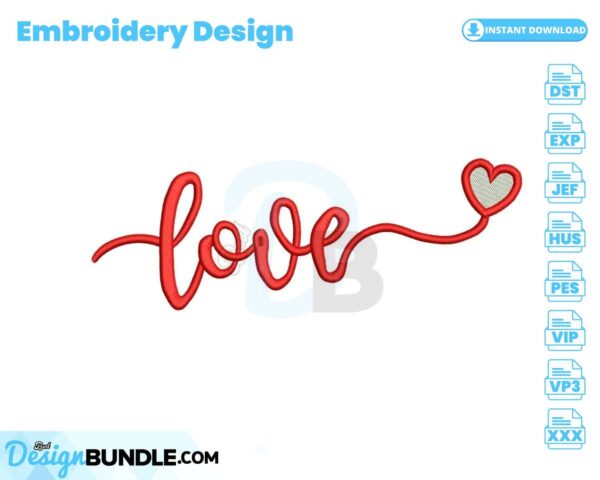 love-embroidery-design