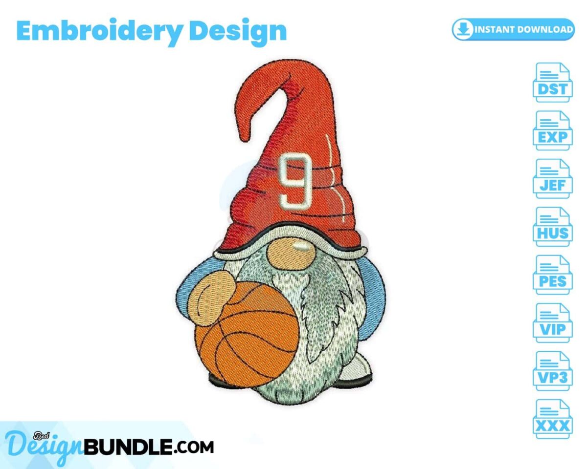 basketball-gnome-embroidery-design