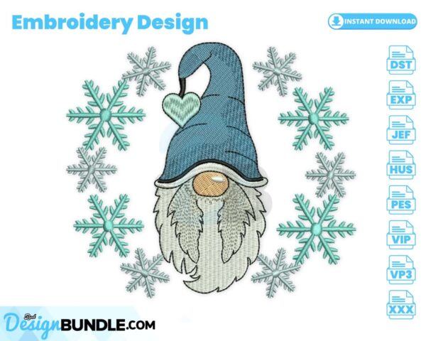 snowflakes-wreath-gnome-embroidery-design