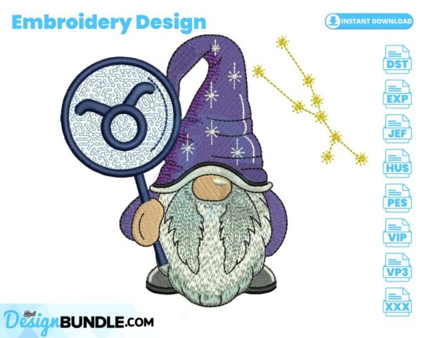 taurus-horoscope-gnome-embroidery-design