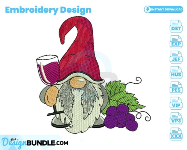 wine-gnome-embroidery-design